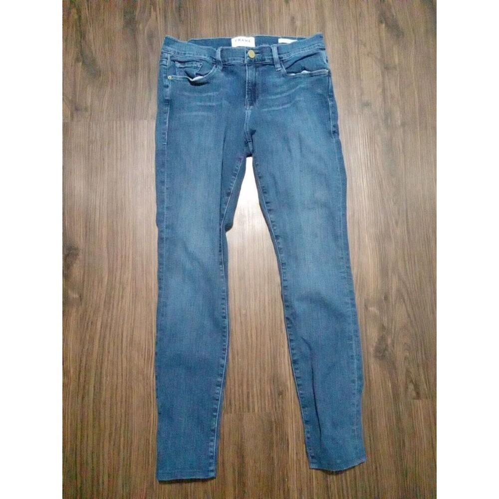 Frame Jeans Women's Size 29 Le Skinny De Jeanne Dark Wash Denim Mid rise Ankle